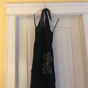 Bcbg 100% silk halter dress